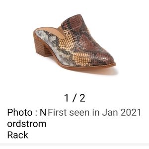 Nordstrom Marine Python Printed Mule